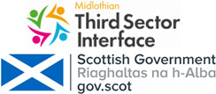 The Midlothian Third Sector Interface logo with the Scottish Government logo