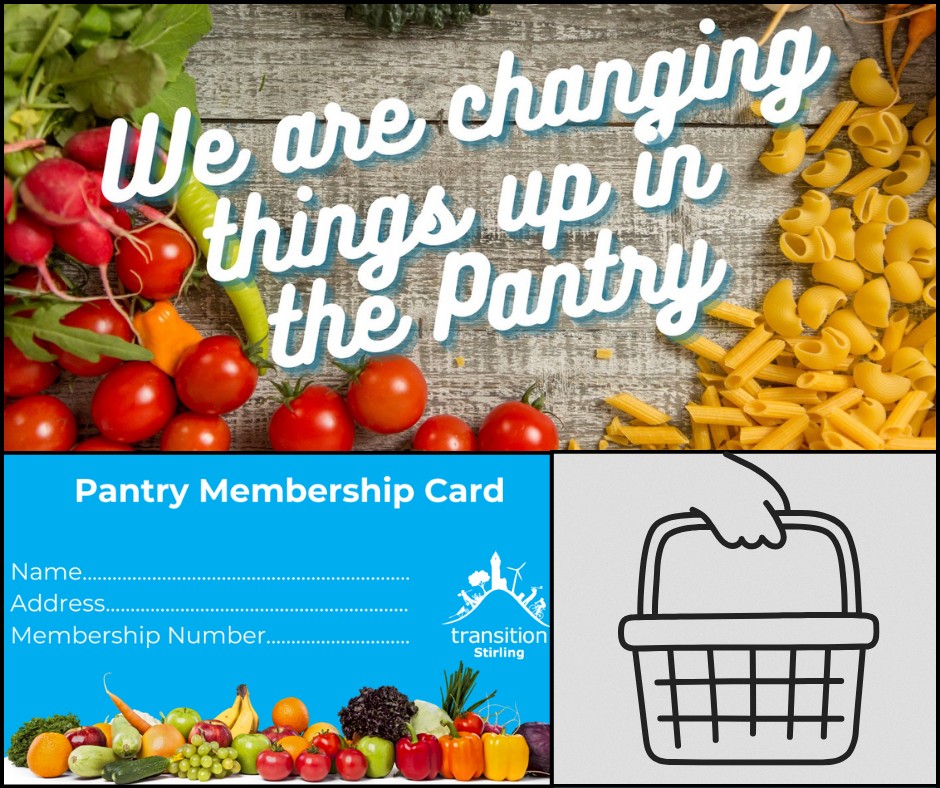 Quote: "We are changing things up in the Pantry" and Pantry Membership Card details: Name, Address, Mambership number